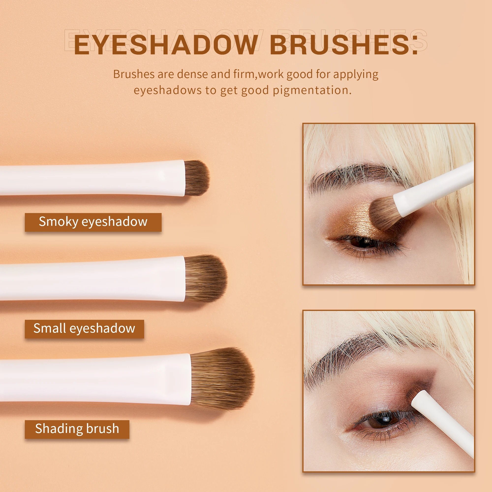 Jessup Eye Makeup Brushes set,10pcs-14PCS Eyeshadow brushes set Eyebrow Eyeliner Blending Concealer Highlighter Brush Light Grey