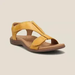 New European and American Flat Arched Velcro Casual Beach Oversized Sandals