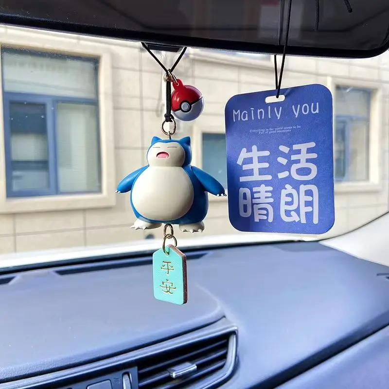 新しい本物のアニメゲンガー車のバックミラーペンダントポケモン漫画ピカチュウキューボーンかわいいモデル置物アロマカードペンダント ‌