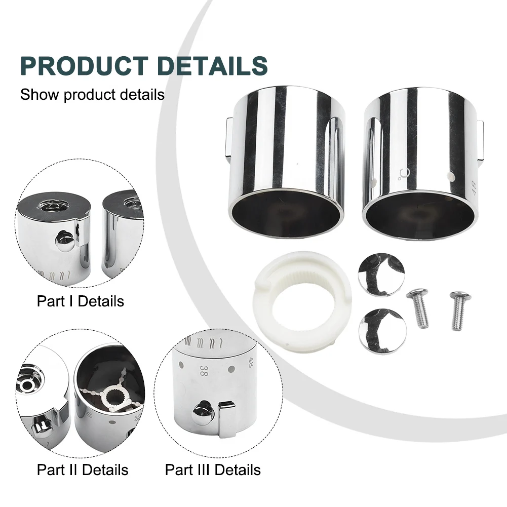 Pokrętło uchwyty do uchwyt kontrolkowy temperatury prysznica chromowane termostatyczna bateria natryskowa i wannowa krany łazienkowe termostatów do wanny