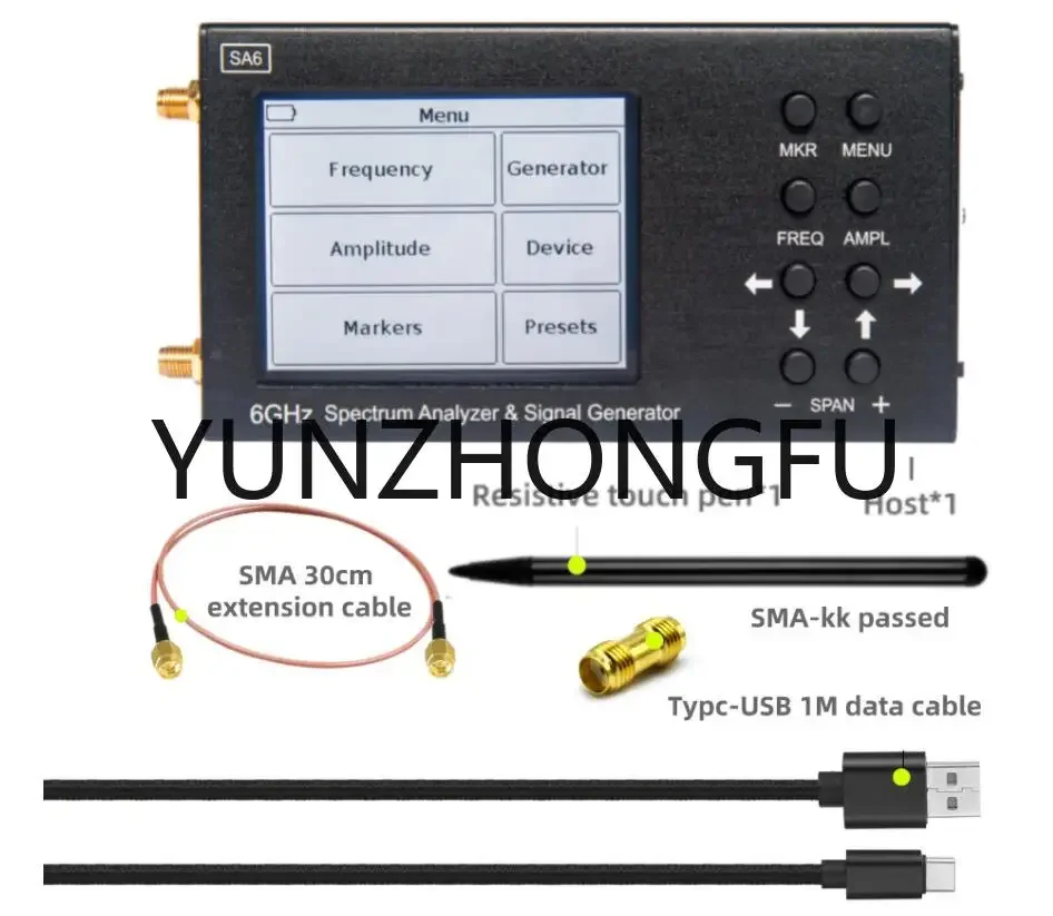 Imagem -04 - Gerador de Sinal do Explorador do Espectro com Rastreamento Analisador Portátil do Espectro do rf 6.2 Ghz com Tela Sensível ao Toque 6ghz Sa6