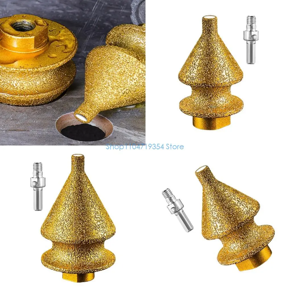 

0XLD Precise Carbides Grinder Bit for Vertical Hole Drilling 4 in 1 Chamfer Polishing