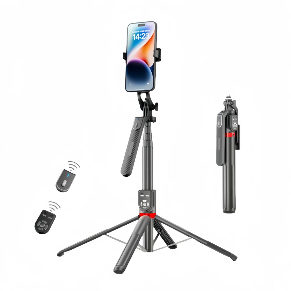 

Выдвижной штатив для телефона, 220 см, с карданной ручкой и пультом дистанционного управления — палка для селфи с защитой от сотрясений для мобильной камеры