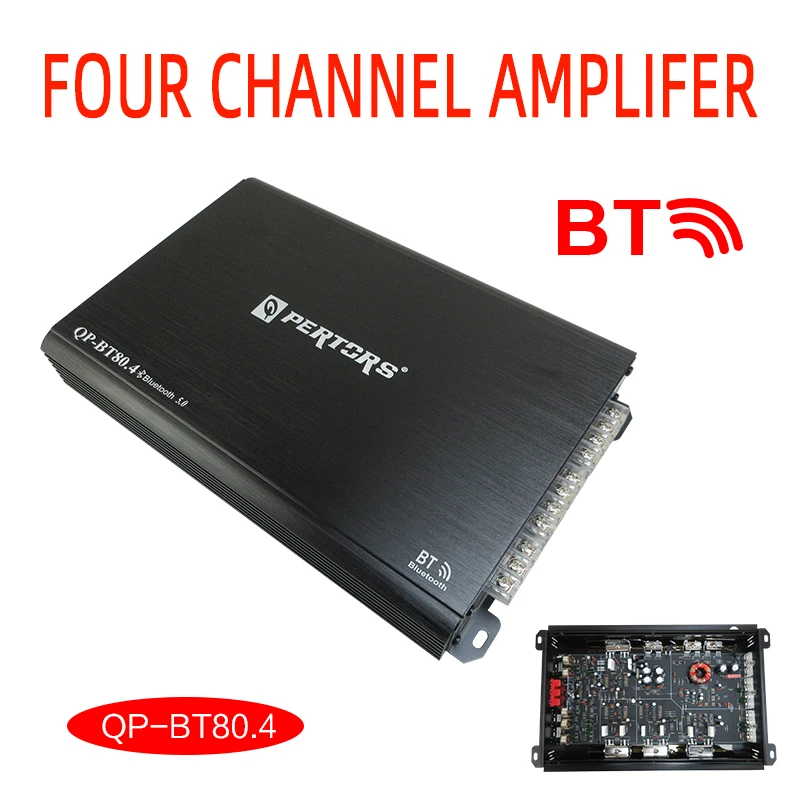

Car Audio Amplifier 4 Channel Amplifier45W *4ch QPERTORS Brand QP-BT80.4 With BT