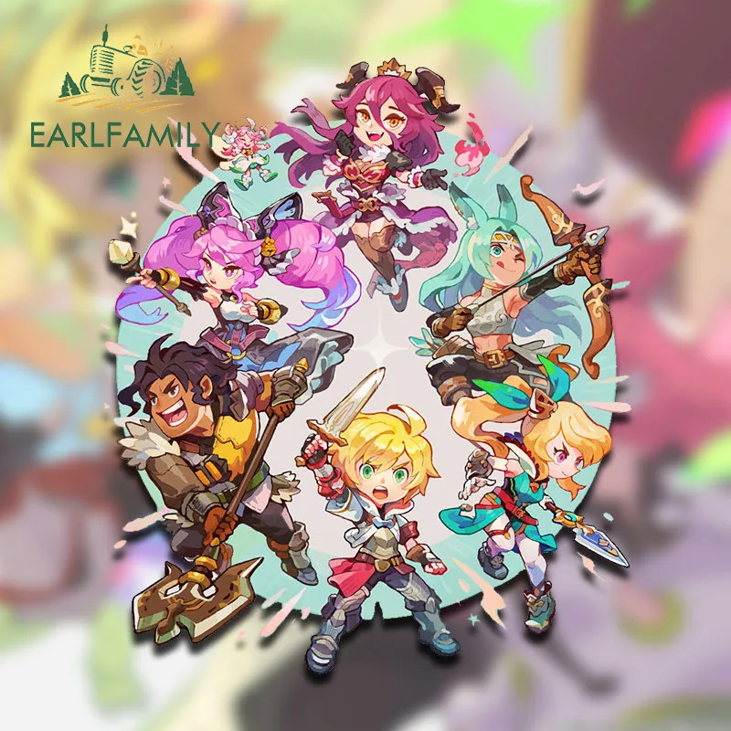EARLFAMILY 13 سنتيمتر X 11.3 سنتيمتر ل Dragalia فقدت ملصقات السيارات المألوف بسيط الشارات باب السيارة حامي ويندوز قافلة ديكور