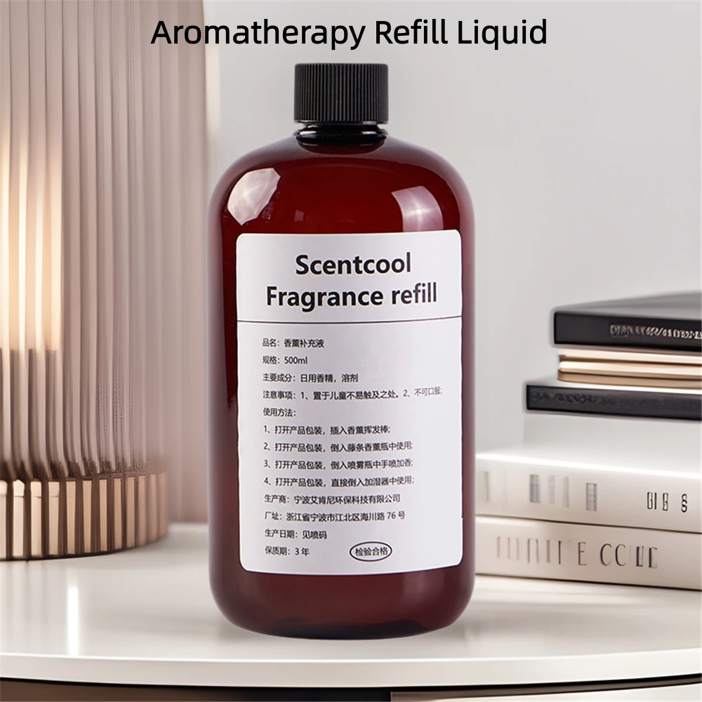 

500ML Reed Diffuser Refill, Long-Lasting Fragrance for Home/Hotel Use, Flameless Air Freshener, Multiple Fragrance Available