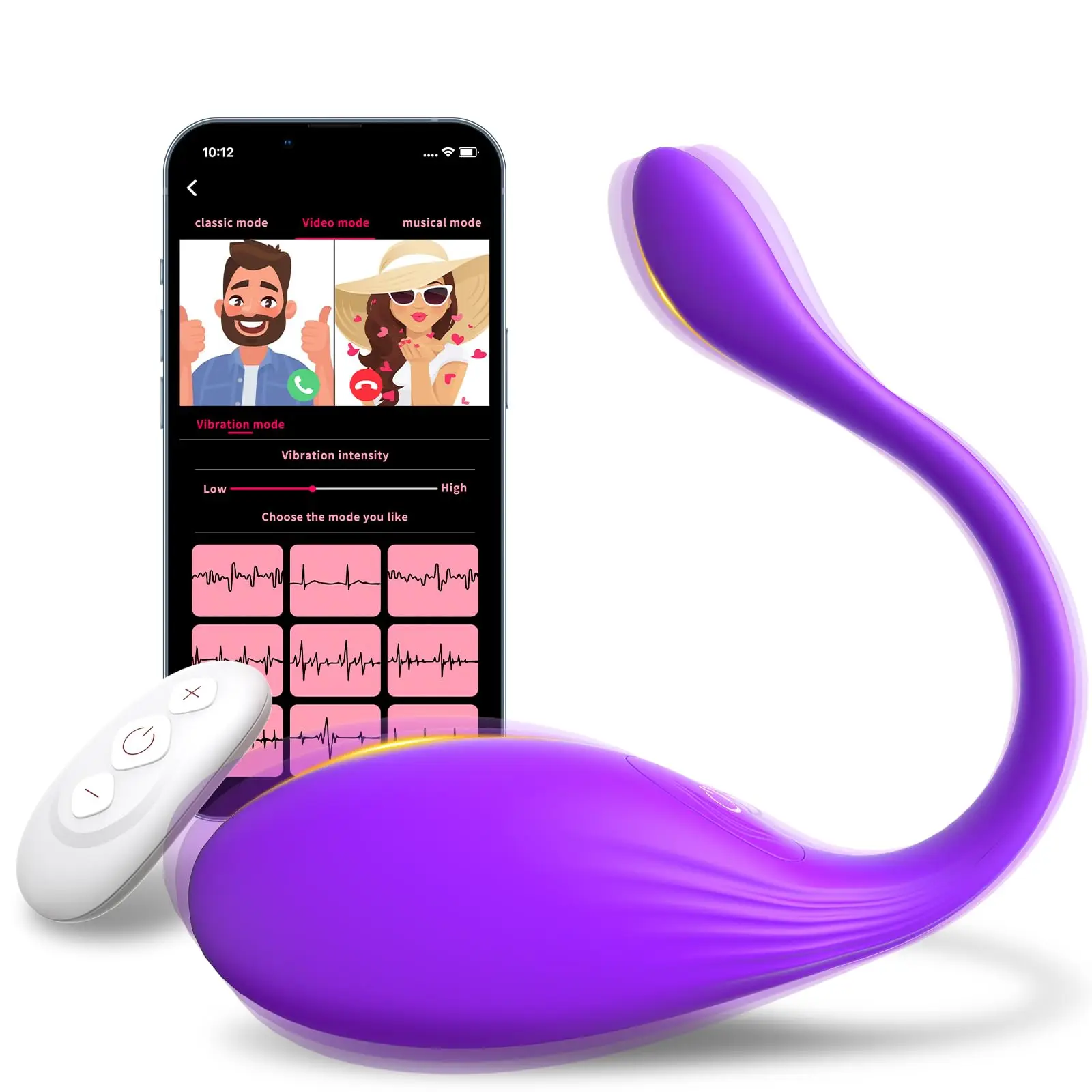 

Bullet APP Remote Control G Spot Wearable Panty Mini Egg Vibrator with 10 Vibration Modes, Rose Anal Dildo Vibrators for Clitor