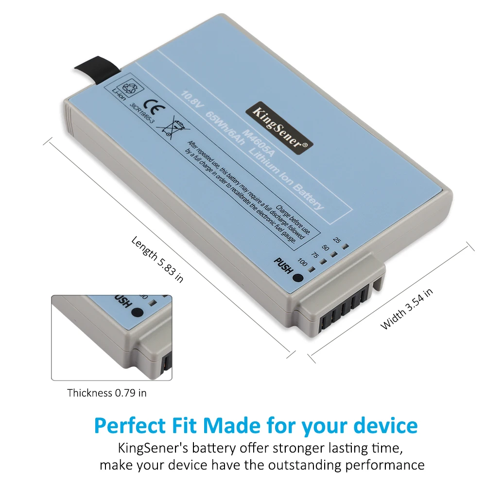 Imagem -04 - Bateria de Substituição Kingsener para Monitor Philips M4605a Mp20 Mp30 Mp40 Mp5 Mp60 Mx450 Mx500 Mx550 M8100 M8001a M8002a 65wh