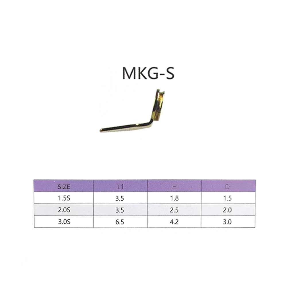 NooNRoo MKG 1.0S 1.5S 2.0S 3.0S Miniature Guide Series Non Ceramic Ring Model Fishing Rod Repair Guides Rod Building 30PCS — 2