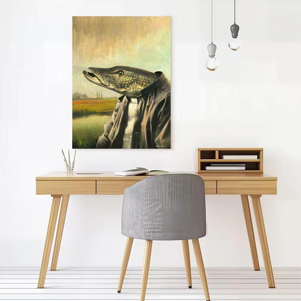 Mr Pike Poster Customizable Printed Canvas Painting for Pictures Wall Art Gamer Decoration Decorative Picture Home Decorations