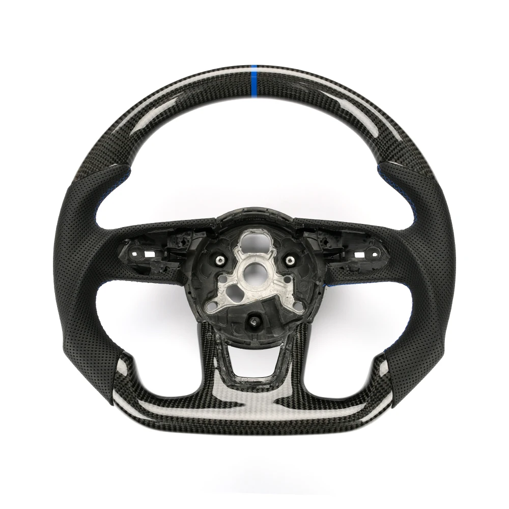 

For Audi A3 A4 A5 A6 A7 Carbon Fiber Steering Wheel Genuine Leather Automotive Sports Steering Wheel for RS Models