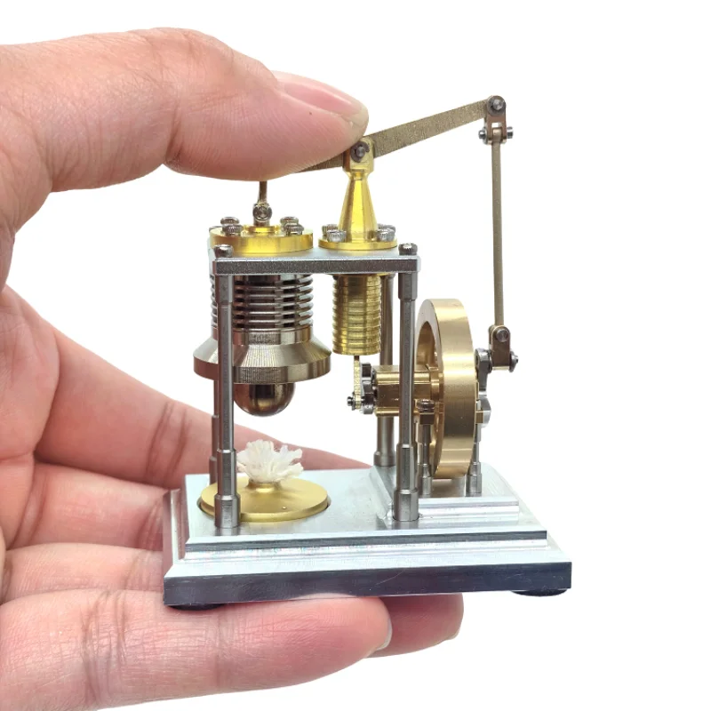 J06D Stirling Engine Model Toy Brass Stainless Steel and Aluminum World's Smallest Vertical Stirling Engine Model Toys Gift