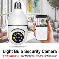 Bulb E27 Surveillance Camera For Home Office Security Full-Color Night Vision Indoor Outdoor Waterproof Wifi Camera