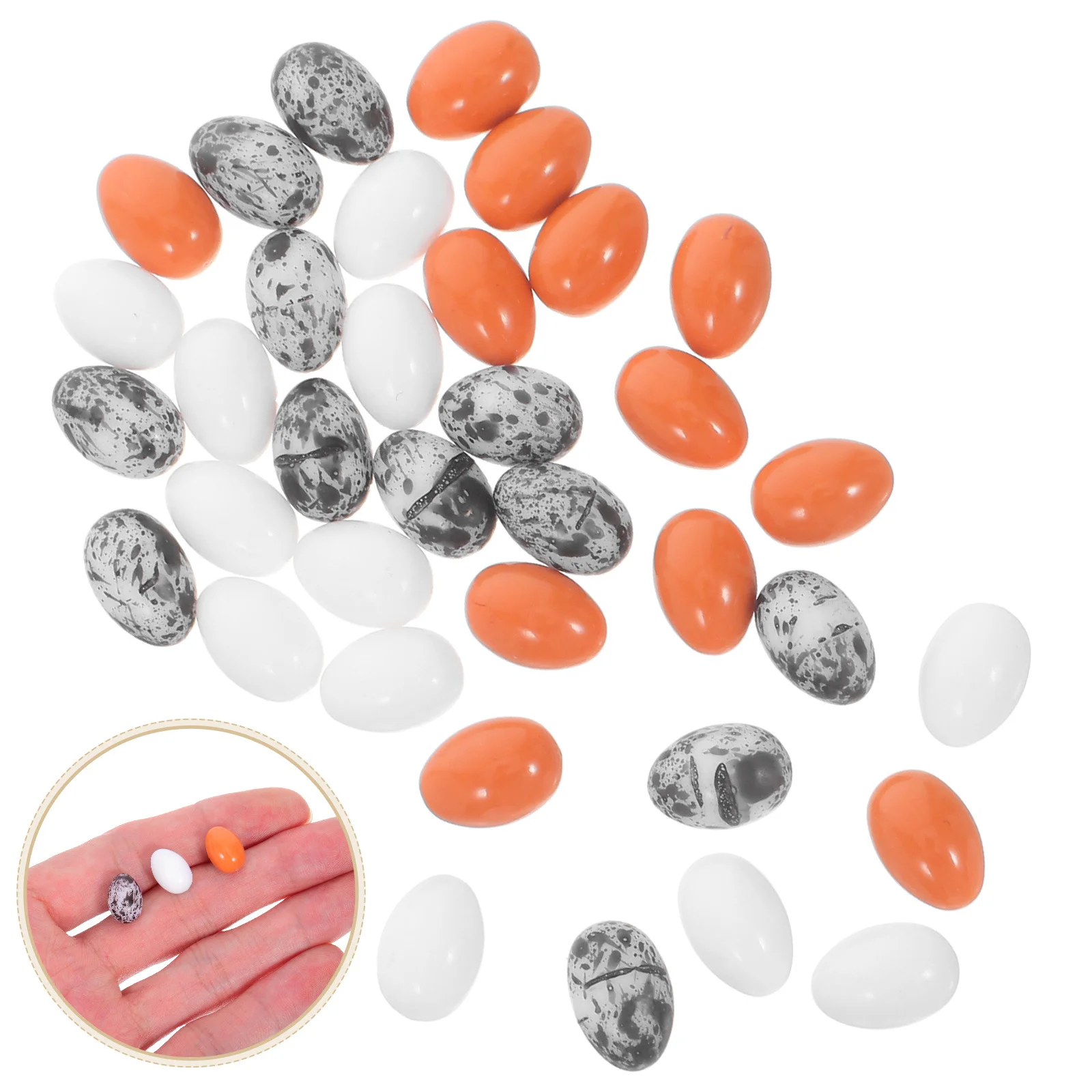 

36Pcs Realistic Miniature Eggs Plastic Durable Bright Colors DIY Decoration Miniature Scene Ornaments Micro Landscape Ornament