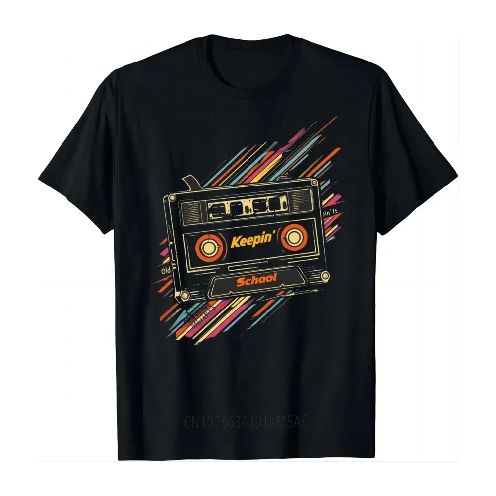 Old School Hip Hop 80s 90s Vintage Mixtape Cassette Tape T-Shirt  Top  Shirts for Women  Camisetas