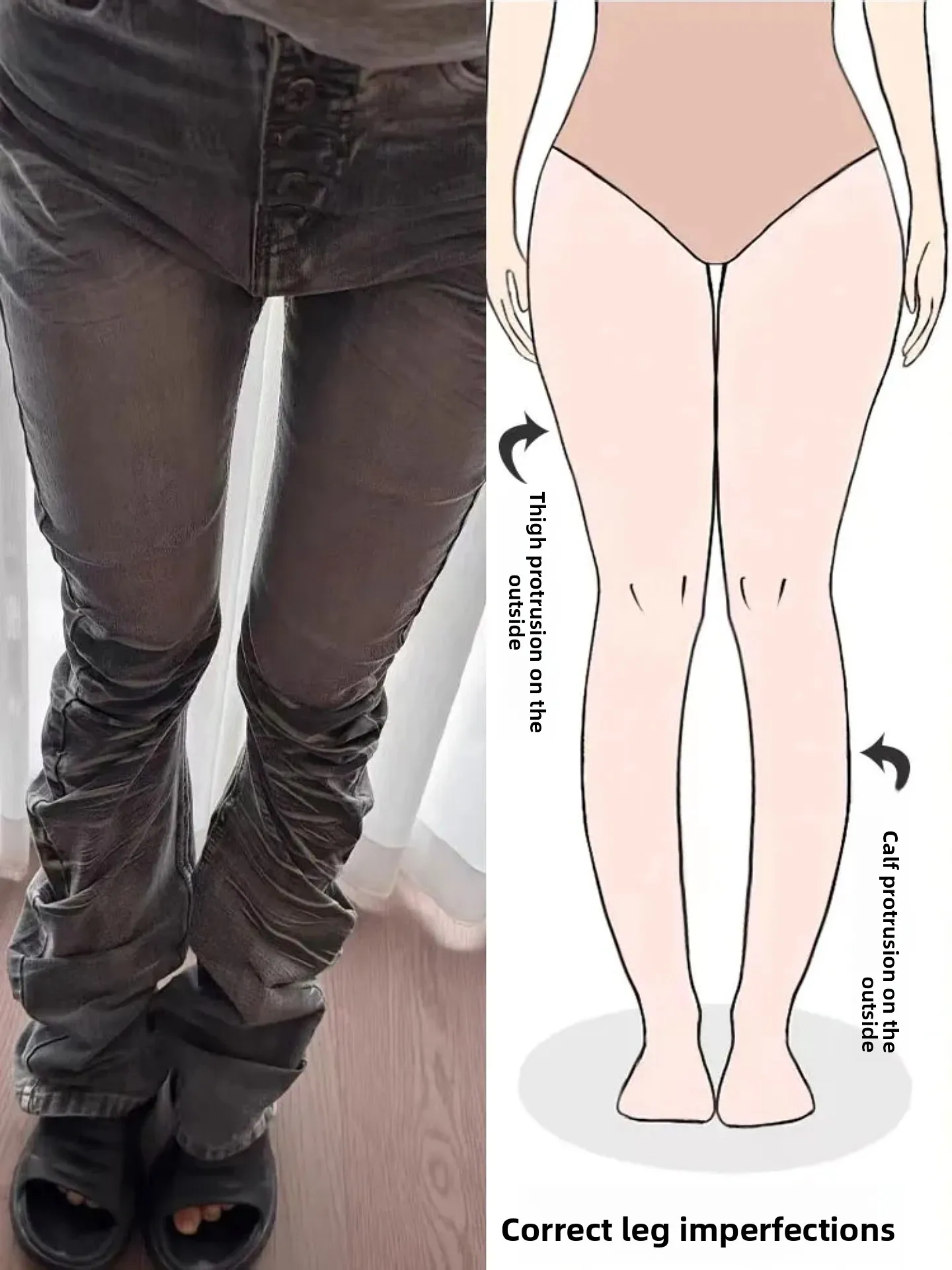 

Retro American Fishtail Design Micro Flared Jeans Women's Spring New Street Slimming Long Trousers Trendy High Waist Denim