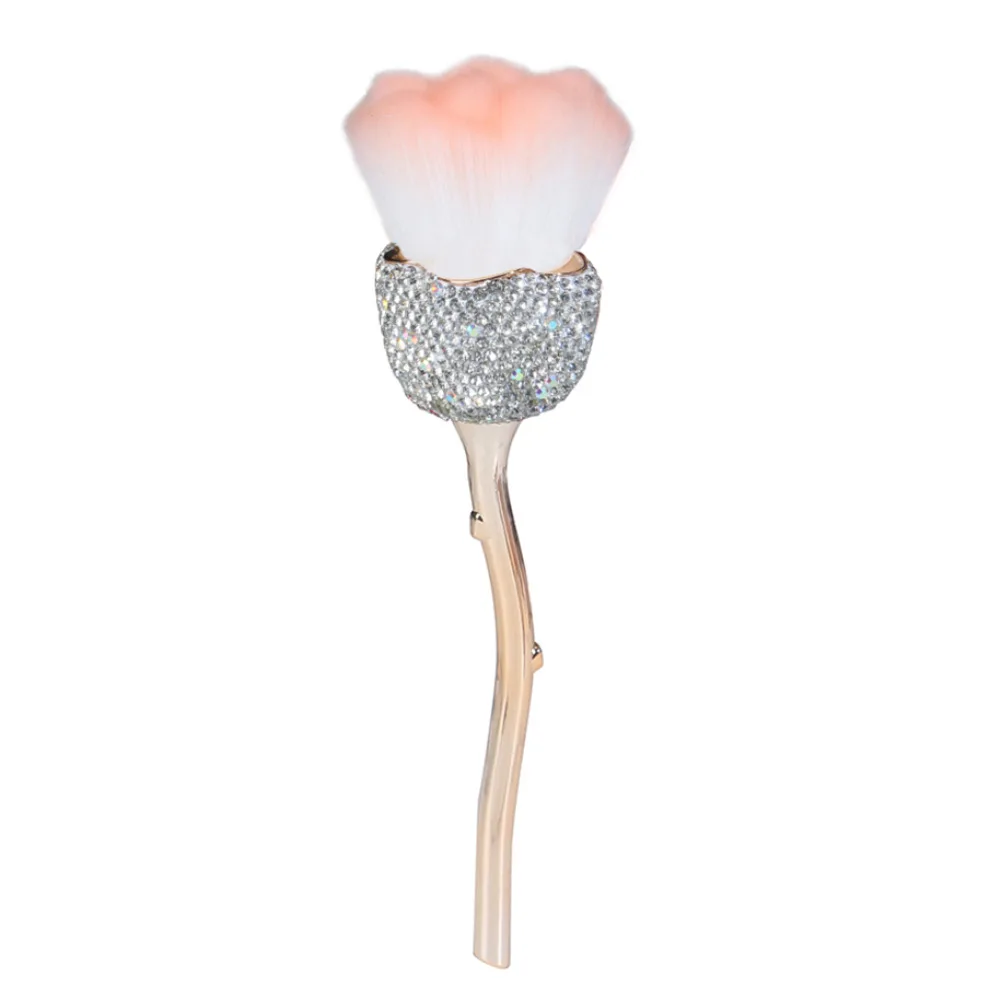 New Diamond Inlaid Rose Shaped Makeup Brush Foundation Make-up Powder Powder Blusher Beauty Tool Brush