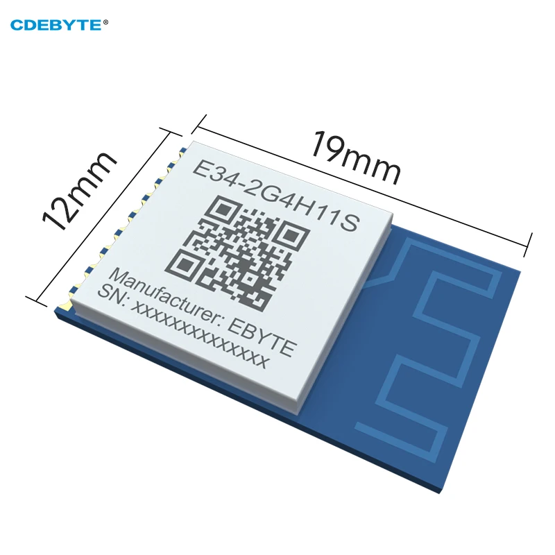 nRF24L01+ 2.4GHz Wireless UART Data Transmission Module CDEBYTE E34-2G4H11S Half Duplex TTL High Speed Low Power 11dBm GFSK PCB