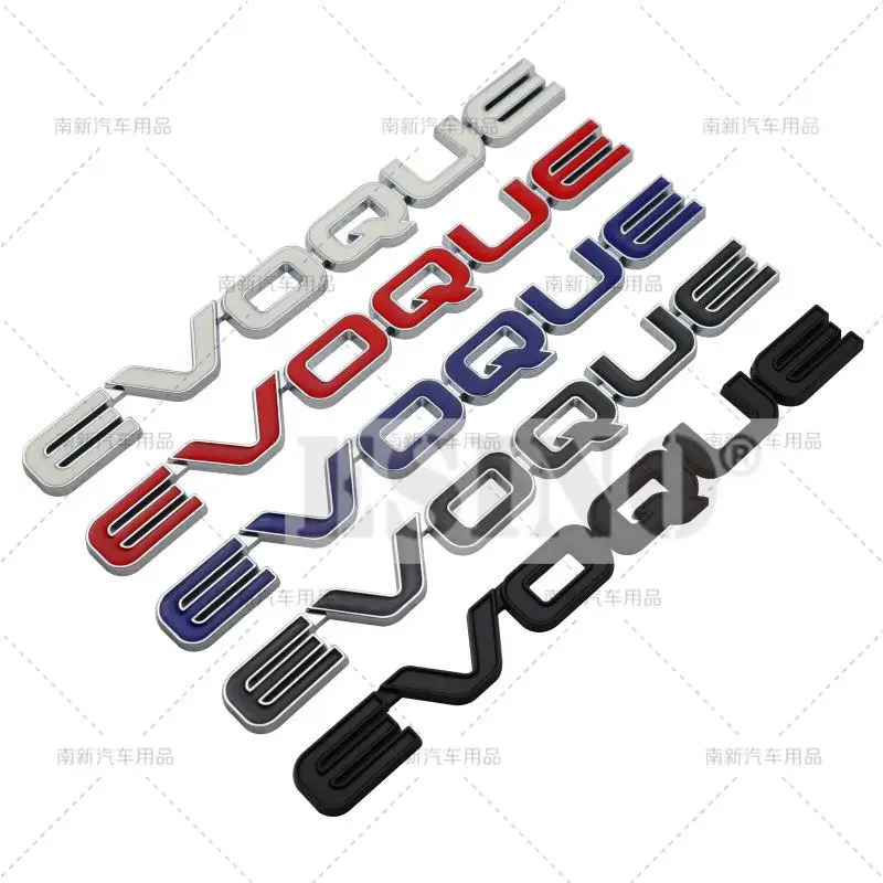 Car Styling 3D Metal Chrome Zinc Alloy Adhesive Emblem Badge Decal Auto Accessory for Land Rover Ranger Rover Evoque