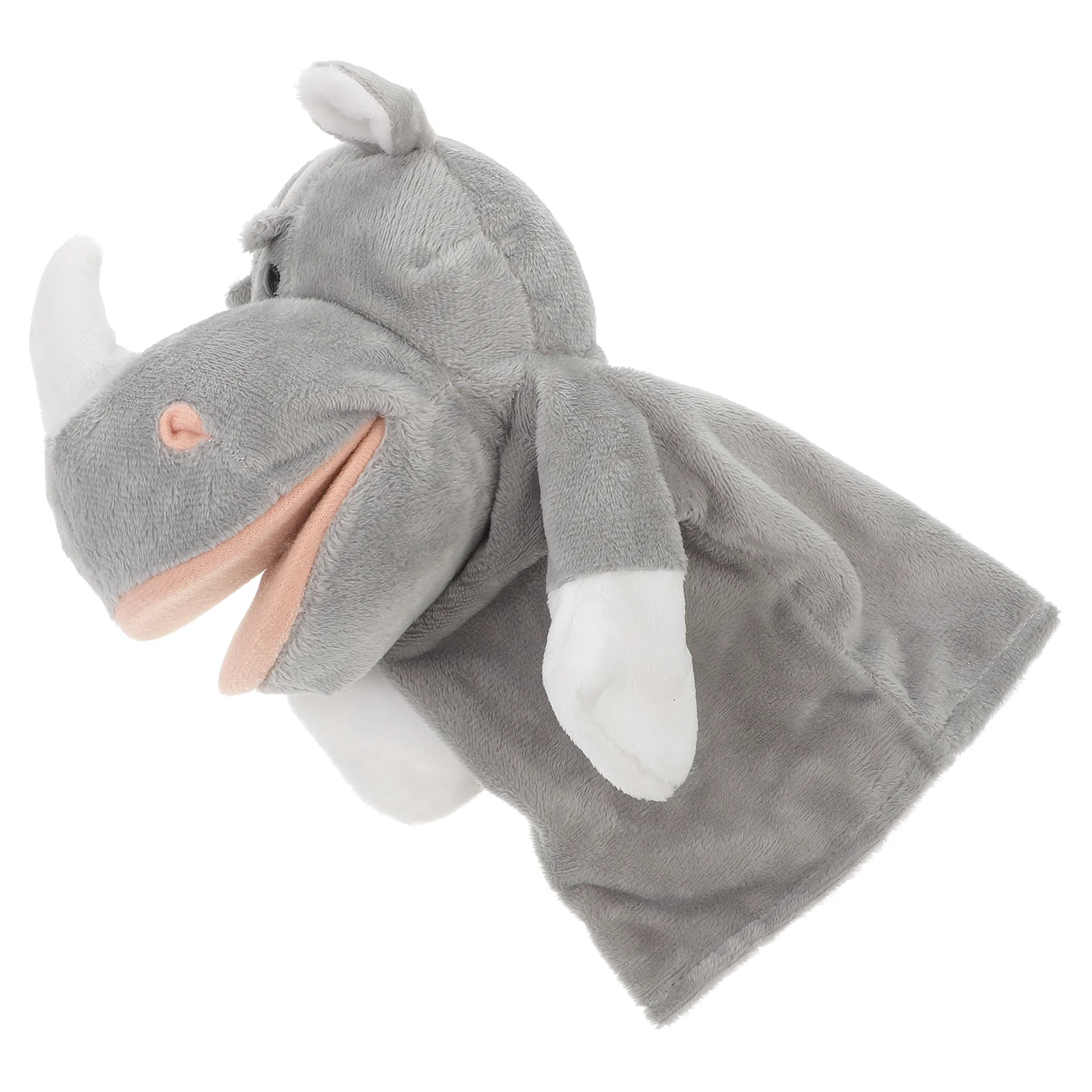 Rhino Hand Puppet Plush Animals Stuffed Interactive Cartoon Toy For Story Telling Puppets Cotton Child Finger