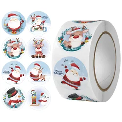 100-500 Pcs 2023 Cartoon Merry Christmas Stickers Holiday Sticker Paper Decor Wedding Party Envelope Bottle Seal Label