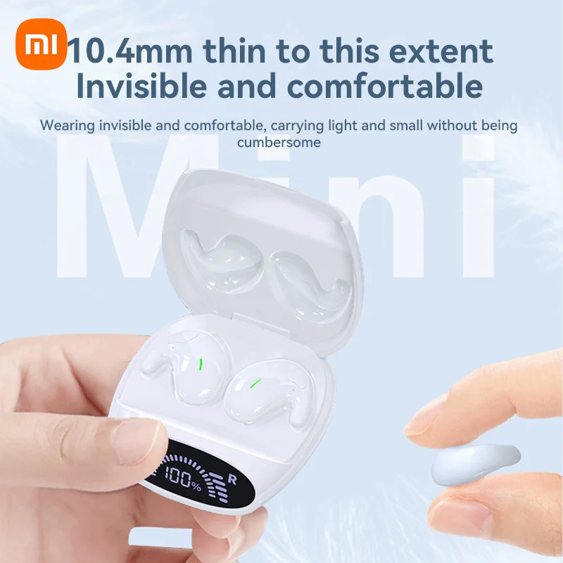 Bluetooth XIAOMI-MD528ワイヤレススポーツヘッドセット,インイヤーヘッドセット,ノイズキャンセリング,目に見えない睡眠,防水