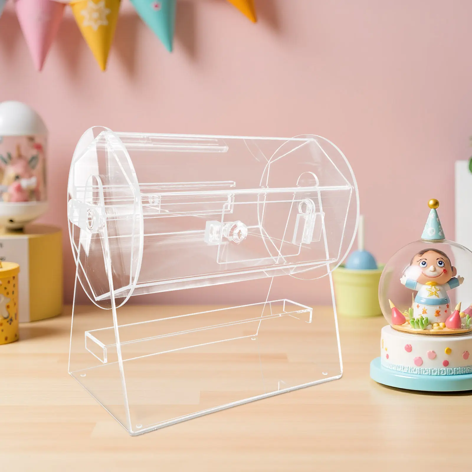 large-raffle-drum-acrylic-transparent-ticket-spinner-cage-high-capacity-lottery-draw-machine-for-bingo-prize-events-floor