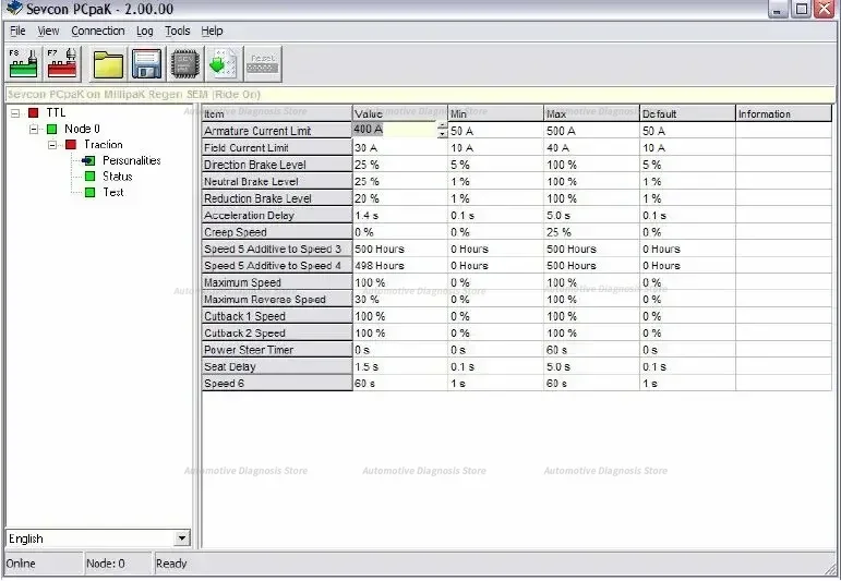 AutoCD Hyster Sevcon PCpaK 2.0
