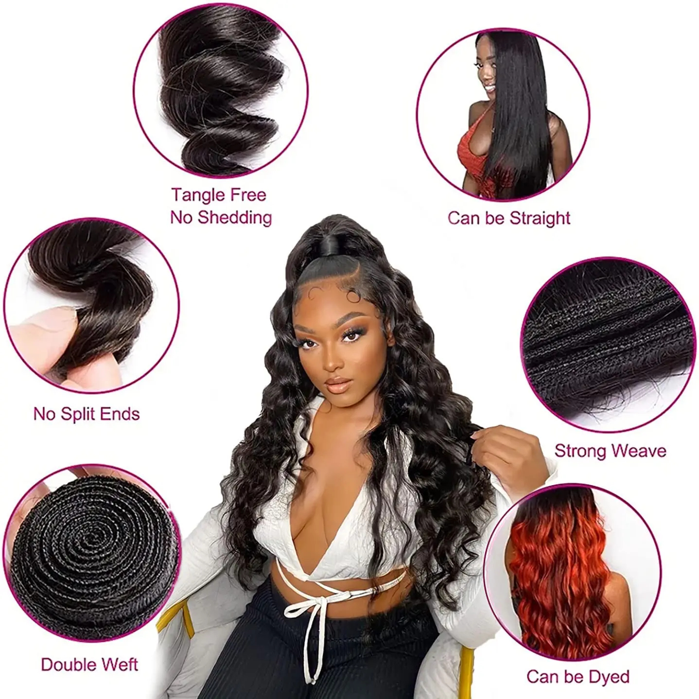 Yyong Loose Wave 3 Or4 Bundles 100% Human Hair With Lace Closure 4x4 Lace Closure With Bundles Natural Color Peruvian Remy Hair