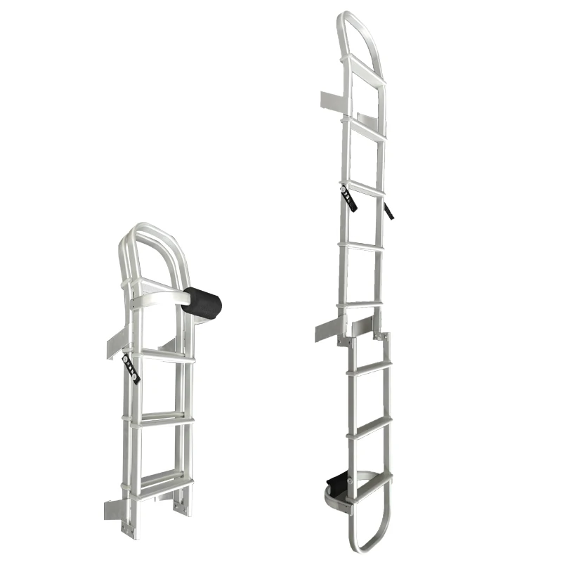 

Oem Factory Outlet RV Caravan Motorhome Parts & Accessories Tail Ladder Climbing Aluminum Alloy Folding RV Ladder