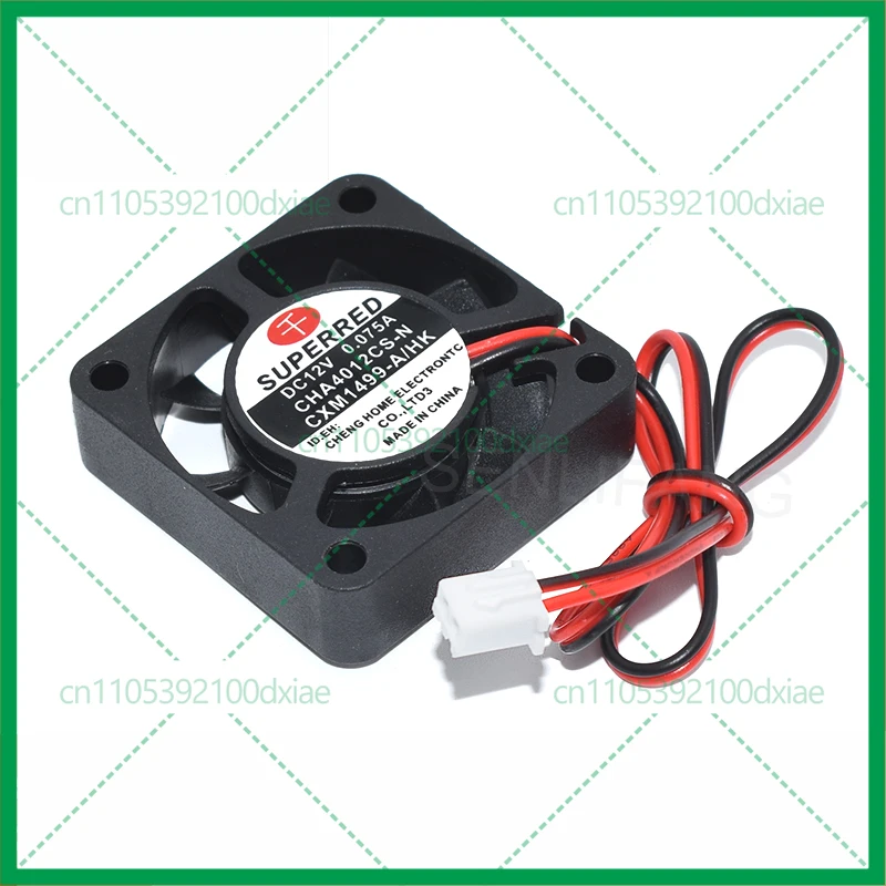 5pcs For SUPERRED New Cooling CHA4012CS-N  2 Wires DC12V 0.075A Square 40*40*10MM Cooler Fan