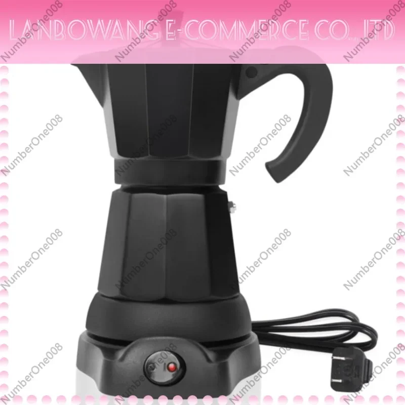 

Aluminum Electric Moka Pot EU Plug Italian Espresso Coffee Maker Portable Fast Brewing Electric Coffee Pot for Home Use