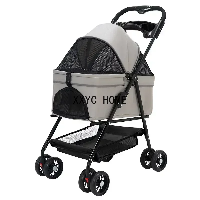 

Pet Cart, Dog, Cat, Teddy Baby Stroller, Small Pet Cart, Lightweight and Foldable for Outdoor Travel