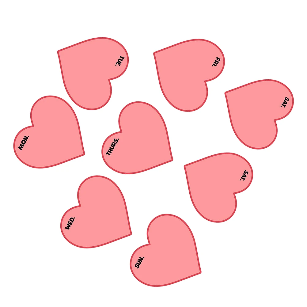 

8pcs Heart Shaped Whiteboard Stickers Erase Notes Wall Decor Children Classroom Fridge Memo Pad Grocery List Notepads