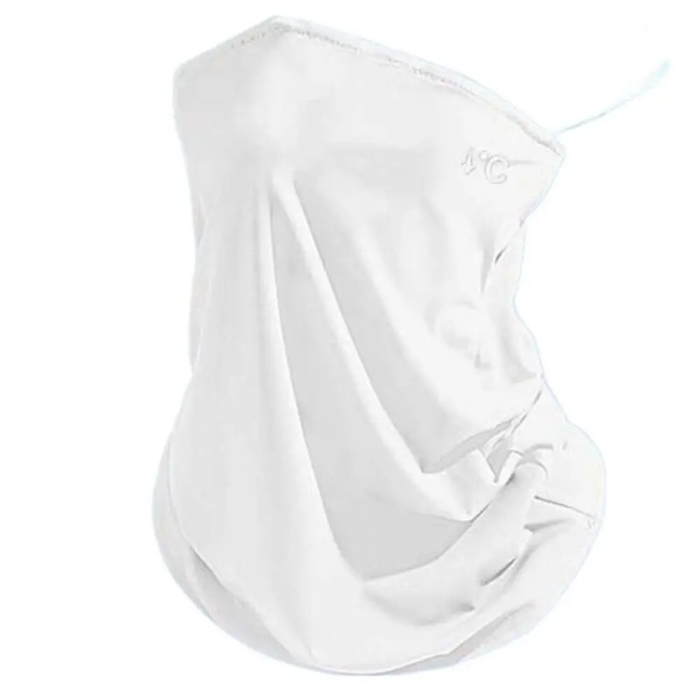 New UPF50+ Ice Silk Mask Neck Protection Quick Drying Sun Protection Scarf Breathable Polyester Sunscreen Veil Unisex