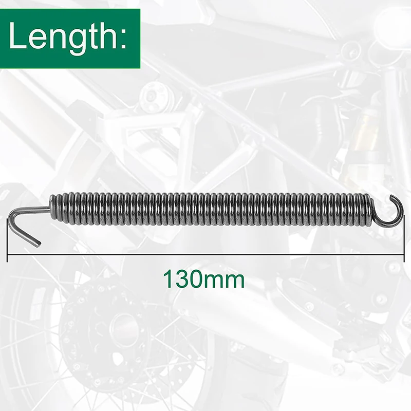 2 PCS 130mm Motorcycle Exhaust Pipe Spring, Stainless Steel Exhaust Pipe Muffler Springs Swivel for Motorbike