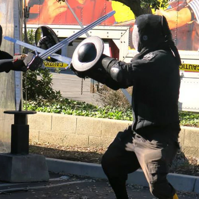 Imagem -03 - Portátil Rodada Escudo Romano Auto Defesa Escudo Artes Marciais Treinamento Defesa Veículo Arma ao ar Livre