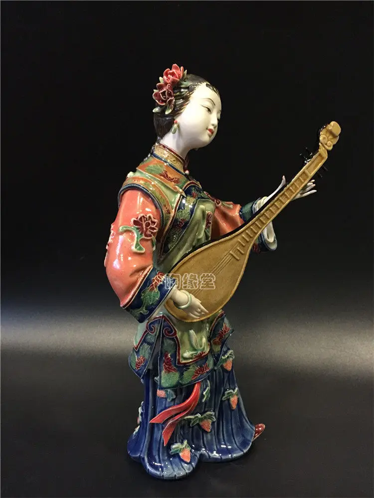 Ladies ornament Shiwan ceramic doll home jewelry creative ornament character classical ladies ceramic boutique