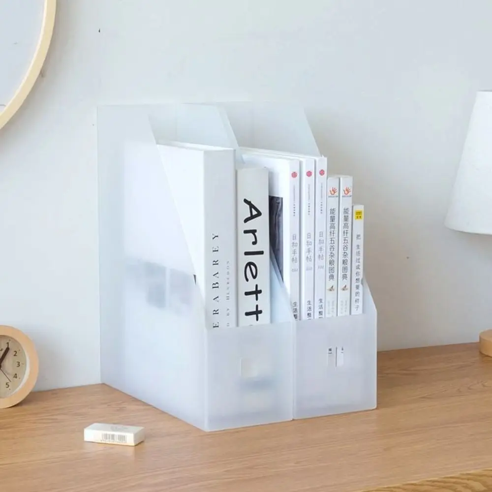 Sundries Storage Box Folding File Storage Box Paper Organizer Desktop Organizer File Organizer Box Transparent PP Plastic
