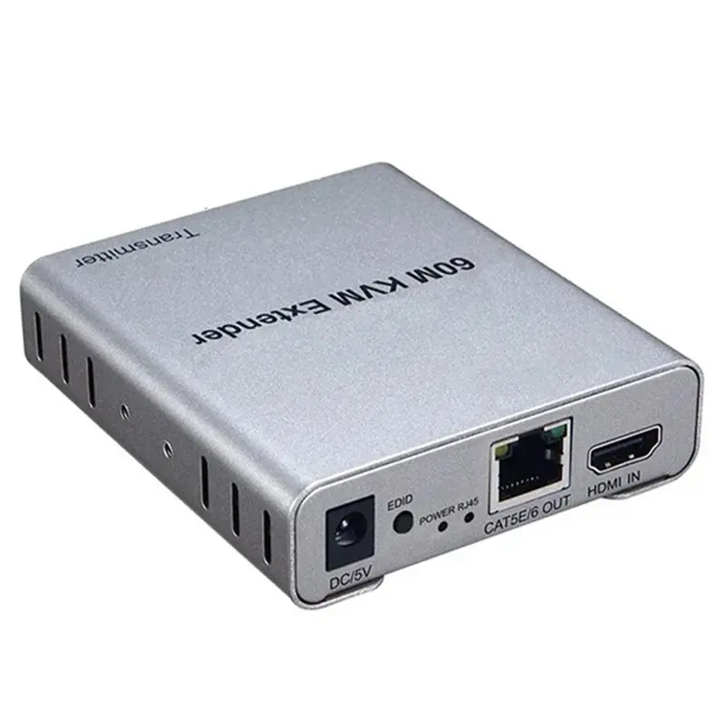 DT21 KVM-удлинитель 60 м CAT5E/6 RJ45 USB с аудио и ИК-управлением 1080P, европейская вилка