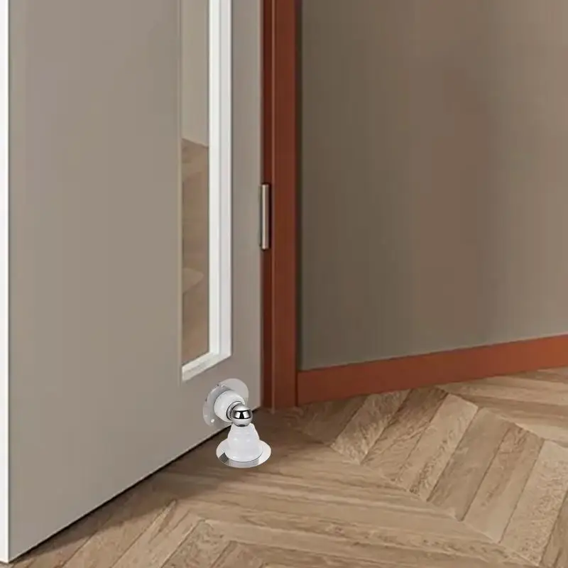 

Door Stop Stainless Steel Door Catch Heavy Duty Door Catch Holder Ultra-Short Magnetic Door Stop for Various Door Types Wall