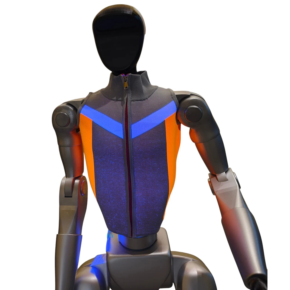 

YLMyself Custom Robot Clothing | Superior Cooling, Orange-Grey Contrast Optical-Shift Segment-Dyed Fiber Vest (QT-26006)