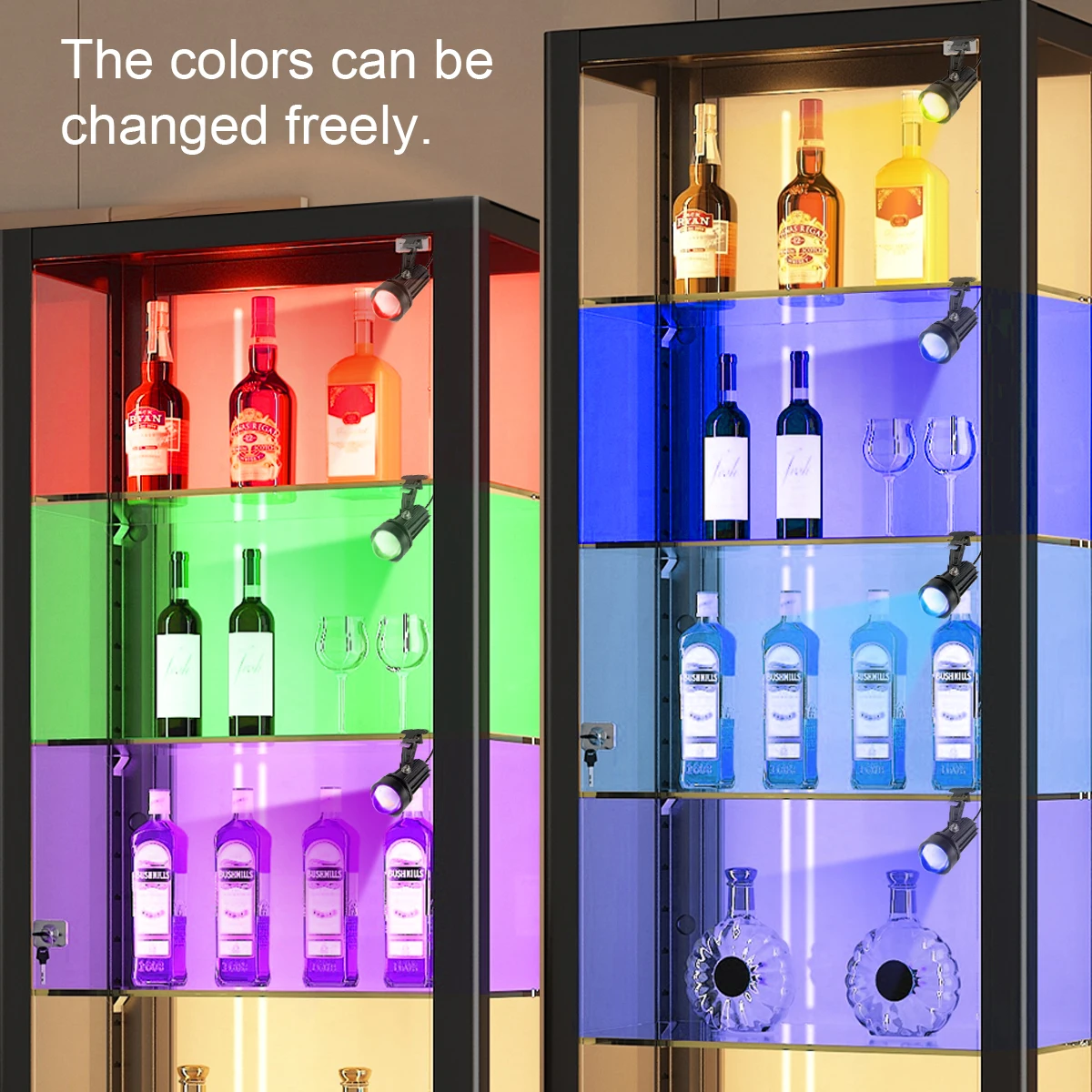 Hanglampen met RGB-clip, spots voor binnen, landschapsspots, verlichting voor gaming-sfeerverlichting, veelkleurige sfeerverlichting voor feestjes