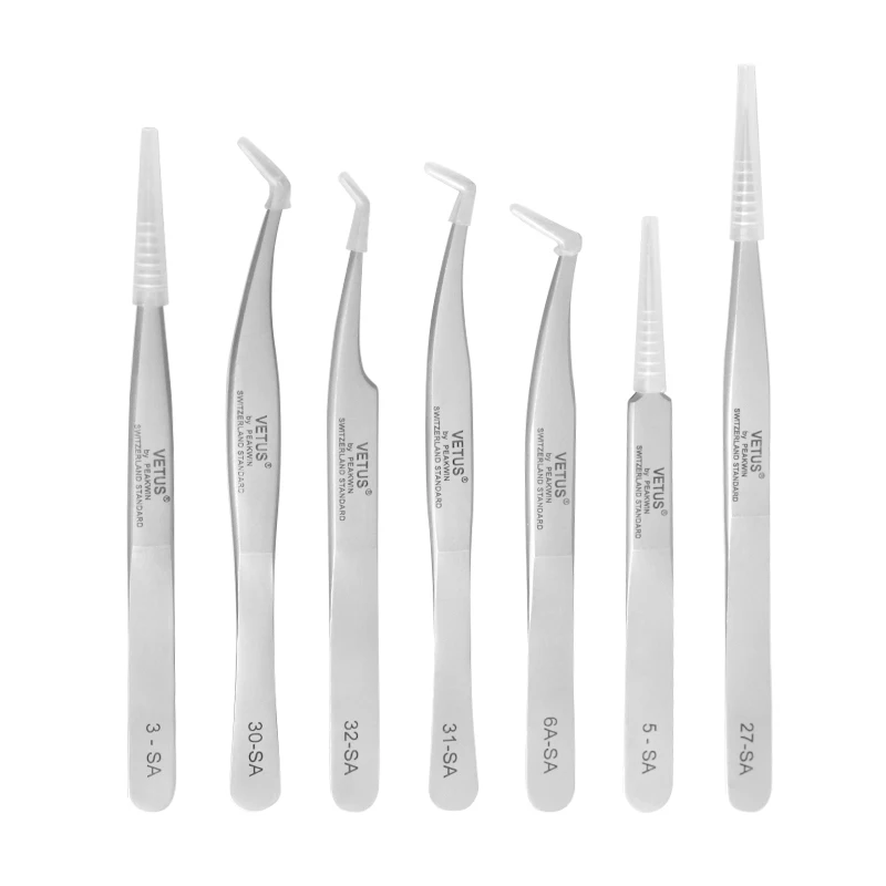 SA Series Eyelash extension tweezers High quality silver tweezers Multiple styles to choose from Special for grafting eyelashes