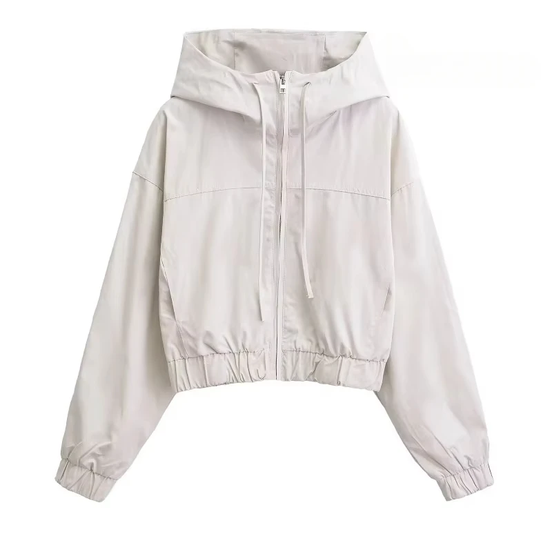 

TRAF ZR Lady Jackets New in Outerwears Ladies Fashion white Coats with Hooded Autumn Y2k Jacket Elegant Luxury Women's Coat