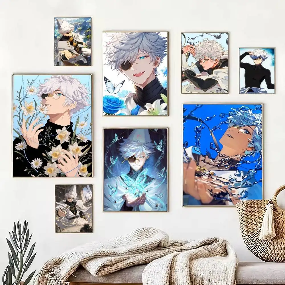 Mysterious Water Mage Q-Qifrey  Poster High Quality Dorm Living Room Aesthetic Wall Decoration Painting Stickers Gift
