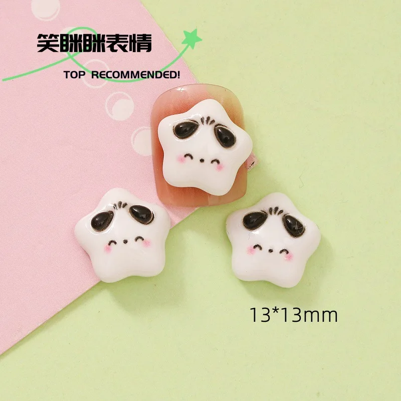 50 Uds. De dijes para uñas de estrella Pochacco, gafas 3D, decoración de resina con forma de perro y estrella para manicura juguetona