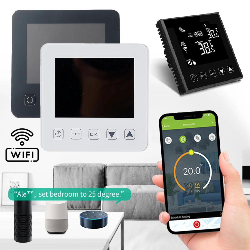 Sensor de temperatura LCD Digital WIFI para interiores, medidor de humedad conveniente, termómetro, higrómetro