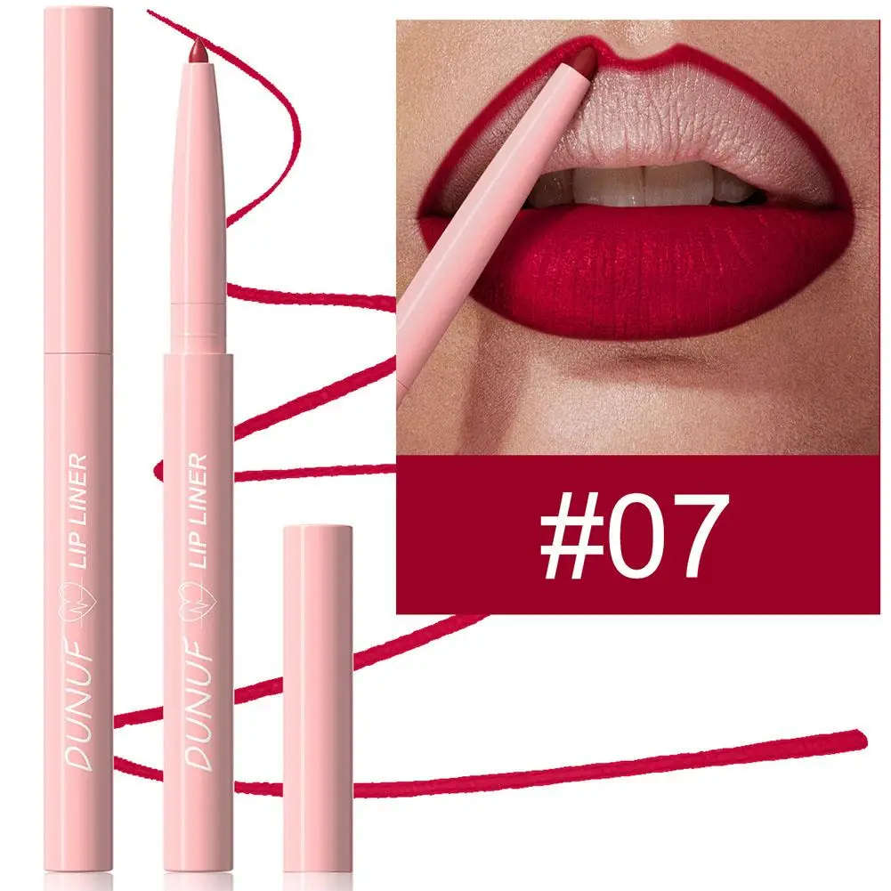 Matita per labbra opaca 12 colori Matita per contorno rosso Tinta Rossetto Impermeabile Tazza antiaderente a lunga tenuta per modellare e scolpire le labbra M J8Q4