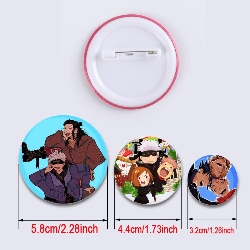 Satoru Gojo Itadori Yuji Kugisaki Nobara Fushiguro Megumi Anime Badge Cute Enamel Pins for Jewelry Clothes Gifts Hat Backpack